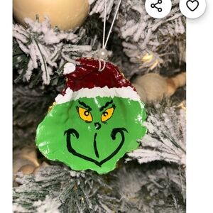 Green Grinch Christmas Ornament
